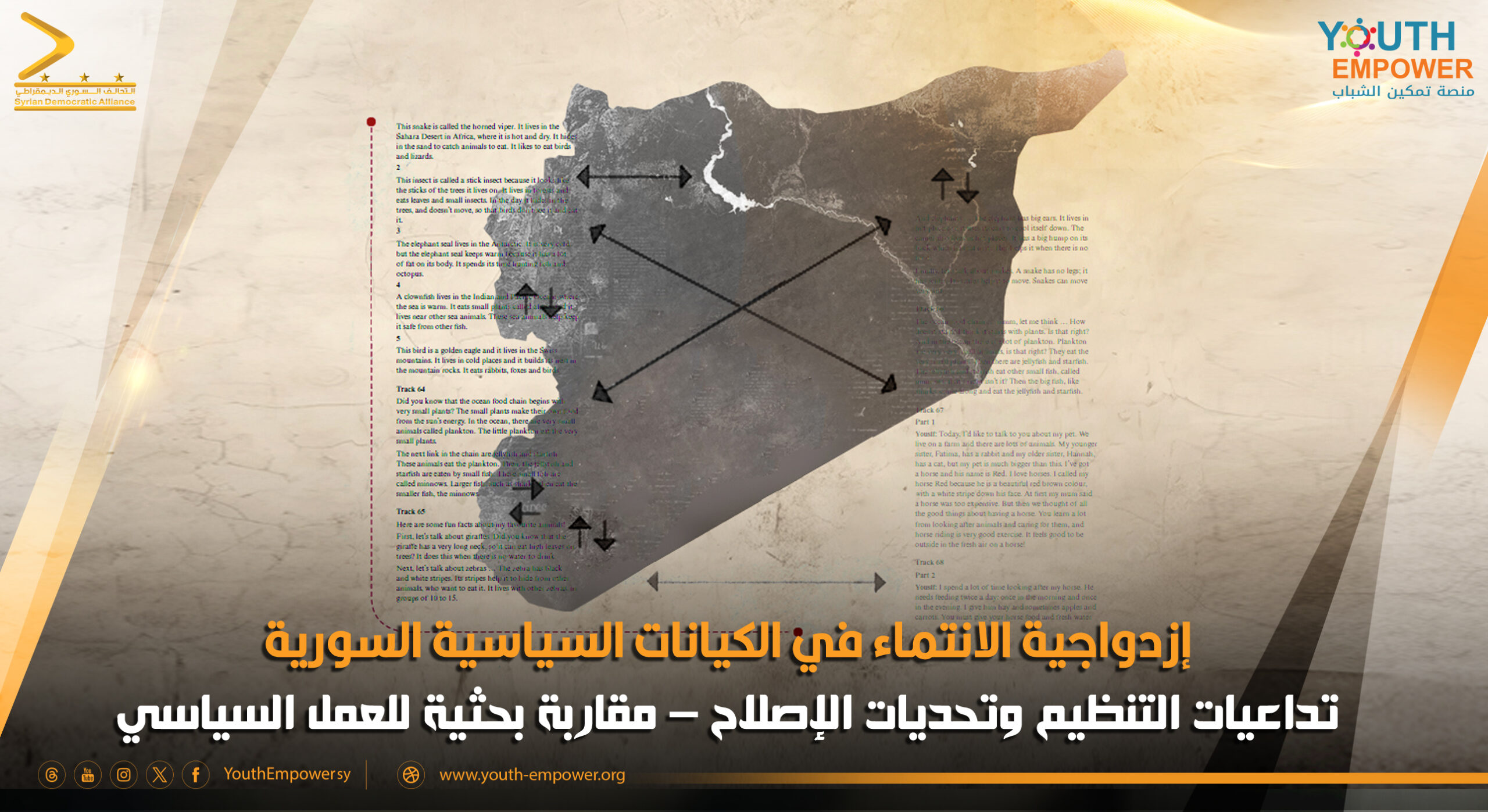 Read more about the article إزدواجية الانتماء في الكيانات السياسية السورية – تداعيات التنظيم وتحديات الإصلاح